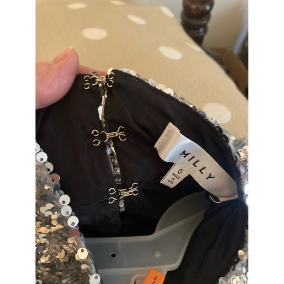 Milly Silver Sequin Top & Skirt matching set - Picture 12 of 16